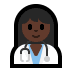 👩🏿‍⚕️ woman health worker: dark skin tone display on Windows